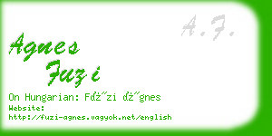 agnes fuzi business card